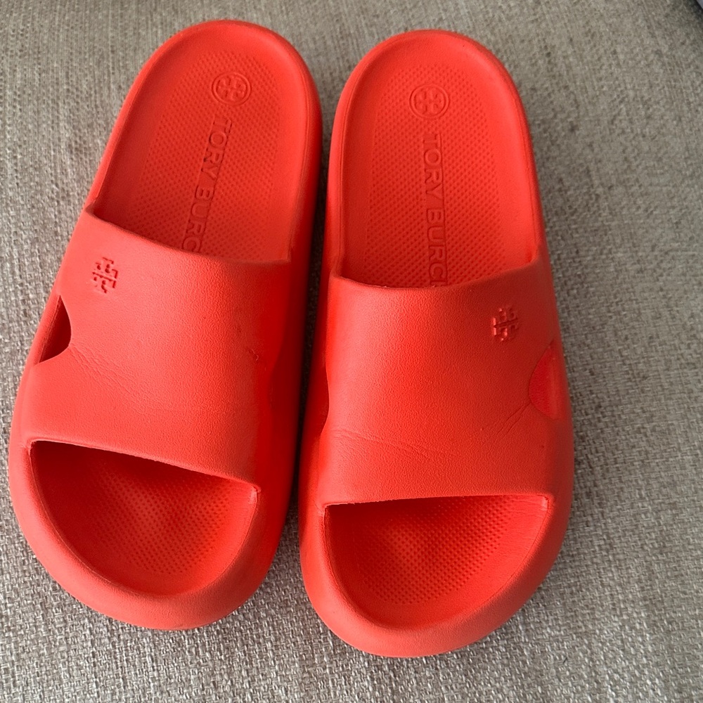 Tory Burch Women's Bright Red Slide Sandals